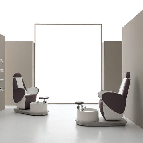 Poltrona spa pedicure in ecopelle - EDGE - VISMARA Beauty&Spa Design - con poggiatesta / con poggiapiedi / con braccioli