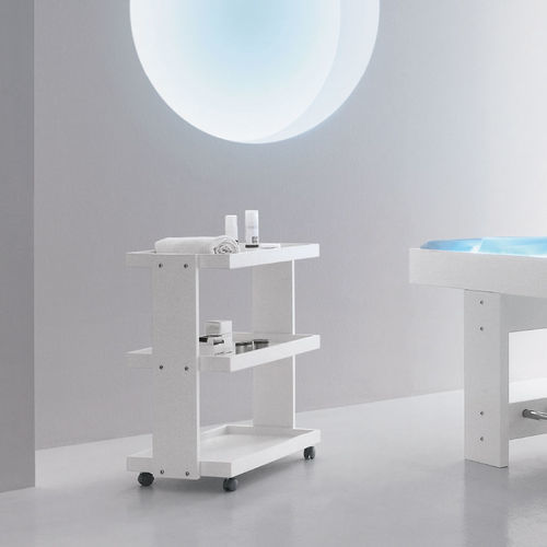 Tavolino contemporaneo - OBORO - VISMARA Beauty&Spa Design - in betulla / con supporto in legno / rettangolare