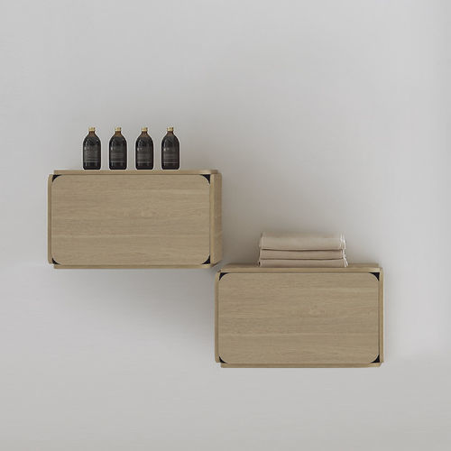 Credenza a muro - NAT 650 AIR - VISMARA Beauty&Spa Design - contemporanea / in quercia naturale / con ante battenti