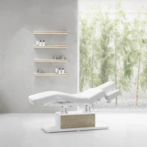 Lettino per massaggi elettrico - THE CLAIR - VISMARA Beauty&Spa Design - in legno / ad altezza regolabile / per centro benessere