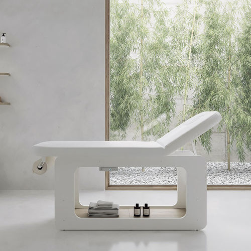 Lettino per massaggi fisso - CREO - VISMARA Beauty&Spa Design - in legno / con contenitore / su misura