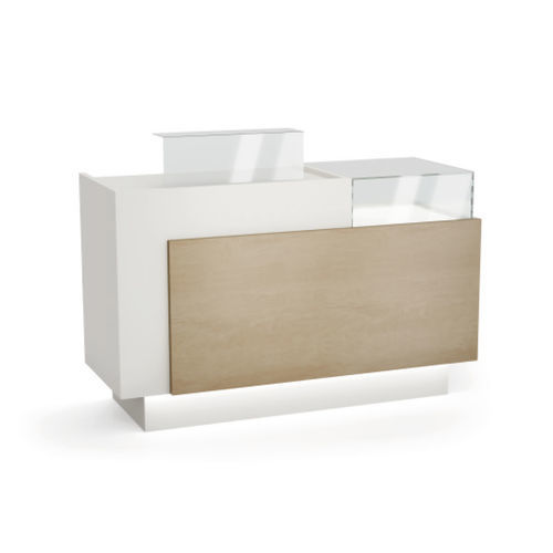 Banco reception in quercia naturale - AIR - VISMARA Beauty&Spa Design - in melaminico / in vetro / in rovere