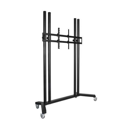 Supporto per TV da terra contemporaneo - HILTON DMAX I - SERI STYLU - con sollevatore / con moderno rotelle / in acciaio inossidabile