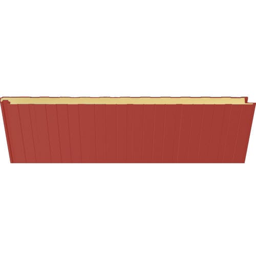 Pannello sandwich per facciata - 7004 ROJO CORAL  - HIANSA PANEL S.A - per tetto / per muro / rivestimento in acciaio