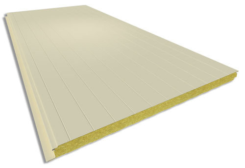 Pannello sandwich per facciata - PANEL FACHADA LNR - ESTÁNDAR - HIANSA PANEL S.A - rivestimento in acciaio / bifacciale metallico / anima in lana di roccia