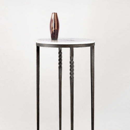Tavolo d'appoggio contemporaneo - TWIST - Mobilier De Style - in ferro / in ferro modellato / in marmo