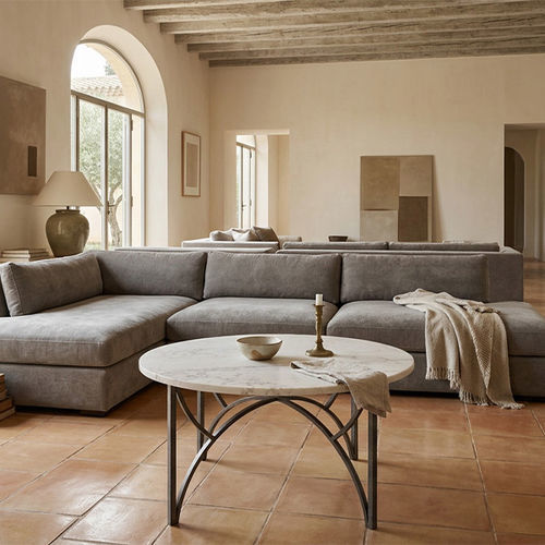 Tavolo contemporaneo - OGIVE - Mobilier De Style - in ferro modellato / in marmo / con supporto in ferro forgiato