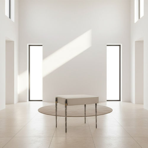 Panca contemporanea - ETHNIC - Mobilier De Style - in alluminio / in ottone / in tessuto