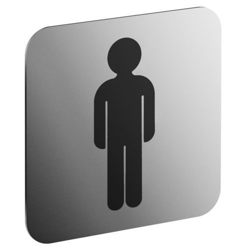 Pittogramma per porte con porte - 2510010 - NORMBAU Beschläge und Ausstattungs GmbH - in acciaio inossidabile / da incollare / per servizi sanitari