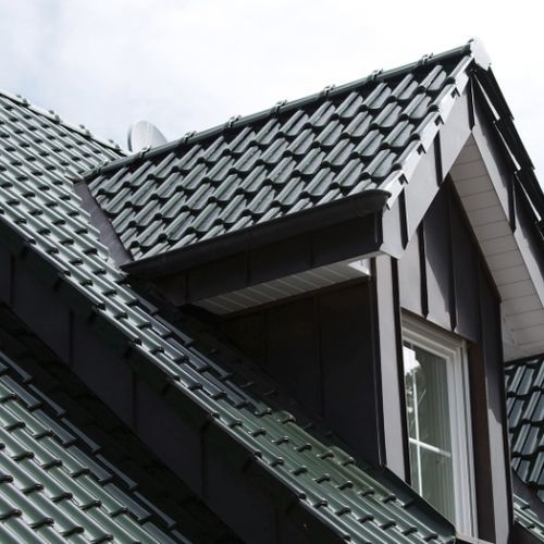 Tegola portoghese - RT 855 - Randers Tegl A/S - in terracotta / grande / verde