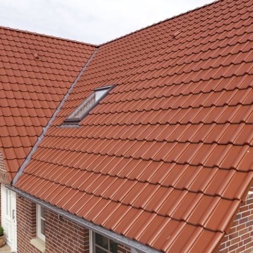 Tegola a incastro - RT 871 - Randers Tegl A/S - in terracotta / grande / rossa