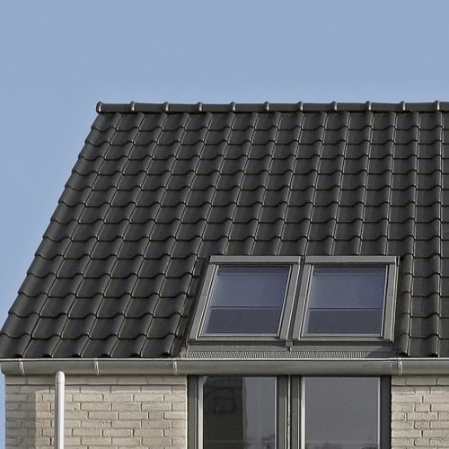 Tegola a incastro - RT 876 - Randers Tegl A/S - in terracotta / grande / nera