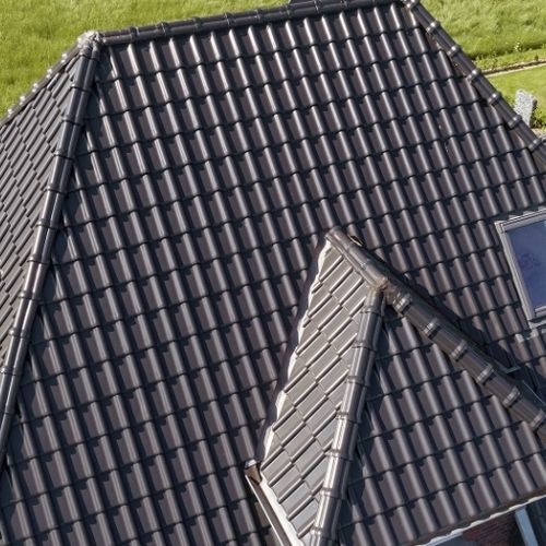 Tegola portoghese - RT 877 - Randers Tegl A/S - in terracotta / grande / grigia