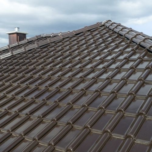 Tegola portoghese - RT 879 - Randers Tegl A/S - in terracotta / grande / marrone