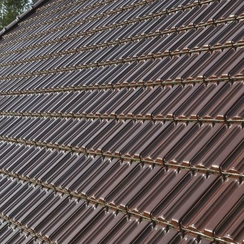 Tegola piana - RT 882 - Randers Tegl A/S - in terracotta / grande / rossa