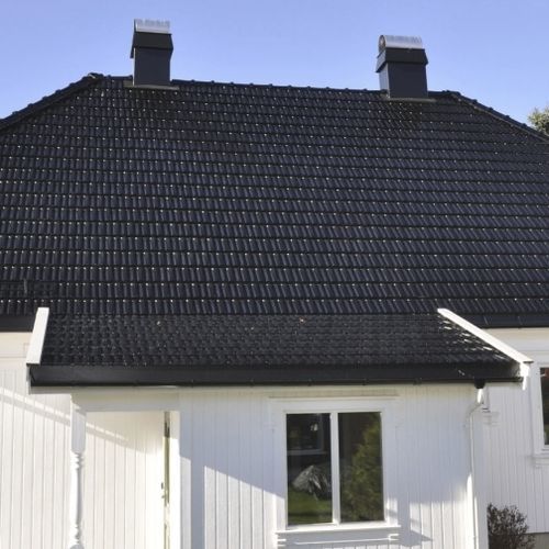 Tegola piana - RT 883 - Randers Tegl A/S - in terracotta / grande / nera