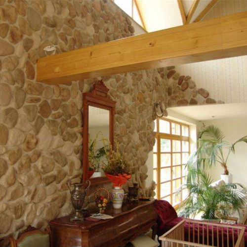 Paramento in pietra ricostituita - RIVER - Wild stone - per esterni / indoor / testurizzato