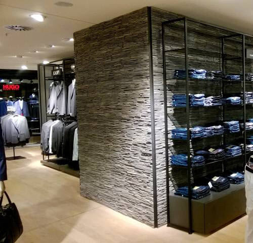 Lastra di paramento in pietra ricostituita - MONTE NEGRO - Wild stone - indoor / per esterni / testurizzata