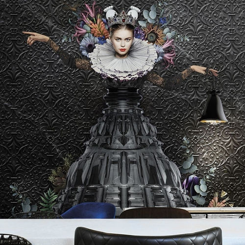 Carta da parati contemporanea - ATHENA - LondonArt Wallpapers - in tessuto non tessuto / in PVC / con motivo barocco