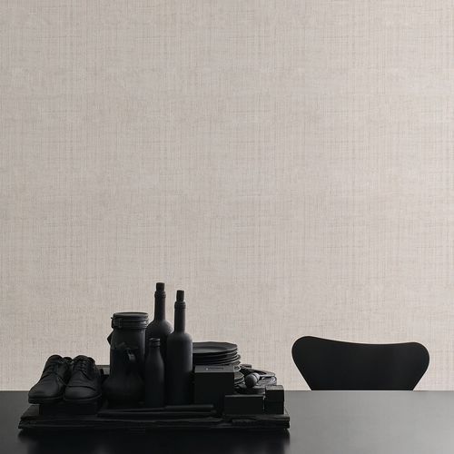 Carta da parati contemporanea - BIANCO CREMA - LondonArt Wallpapers - in tessuto non tessuto / in PVC / a tinta unita