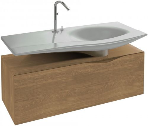Mobile lavabo sospeso - EB2000 - JACOB DELAFON - in legno massiccio / contemporaneo / con cassetti