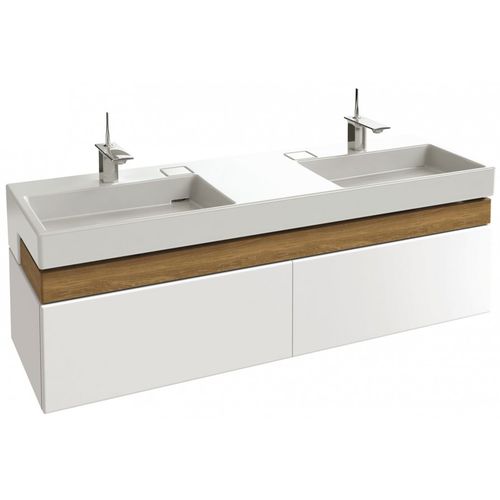 Mobile lavabo doppio - EB1189 - JACOB DELAFON - sospeso / in legno massiccio / contemporaneo