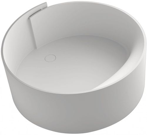 Vasca da bagno rotonda - AFFETTO: C1809K - JACOB DELAFON - ad isola / in Solid Surface / bianca