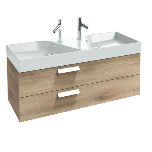 Mobile lavabo doppio - EB1305 - JACOB DELAFON - sospeso / in legno / contemporaneo