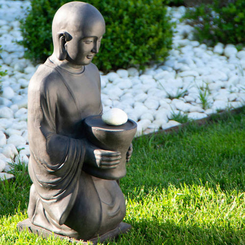 Scultura in pietra - Buddhas - Herstera Garden S.L. - da giardino / a pavimento / nera