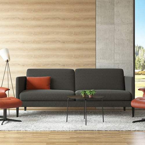 Divanetto imbottito design scandinavo - NAMSOS - IMG Group AS/IMG - in tessuto / in pelle / in espanso
