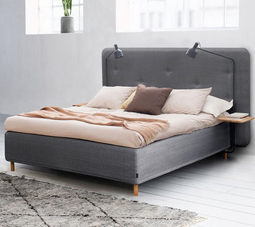 Letto matrimoniale - FIRST NORDIC LINE - Jensen - contemporaneo / imbottito / con testiera