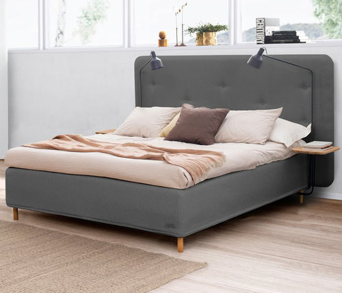 Letto matrimoniale - SUPREME NORDIC LINE - Jensen - contemporaneo / imbottito / con testiera