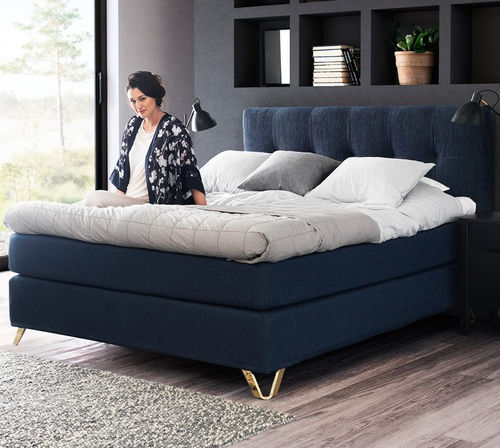 Letto matrimoniale - PRESTIGE CONTINENTAL - Jensen - contemporaneo / imbottito / con testiera