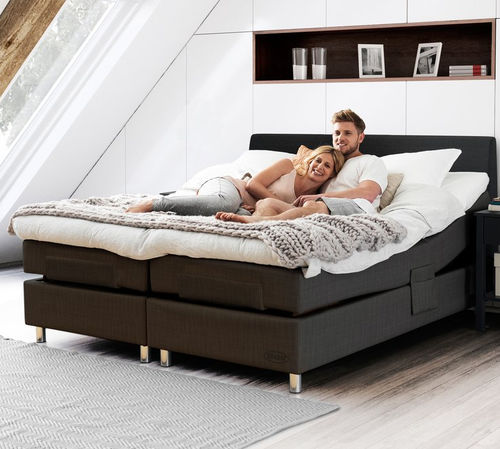 Letto matrimoniale - DIPLOMAT AQTIVE II - Jensen - contemporaneo / imbottito / con testiera reclinabile