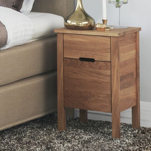 Comodino contemporaneo - CORONA  - Jensen - in rovere / rettangolare / con cassetti