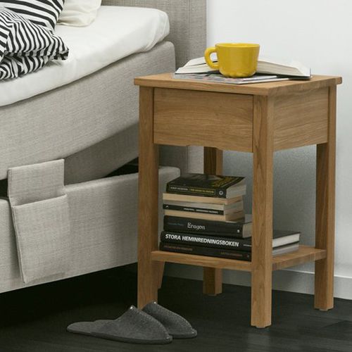 Comodino contemporaneo - PLANIA - Jensen - in rovere / in legno tinto / rettangolare