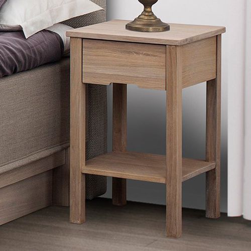 Comodino contemporaneo - PLANIA WHITE WASHED - Jensen - in legno / rettangolare / per uso residenziale