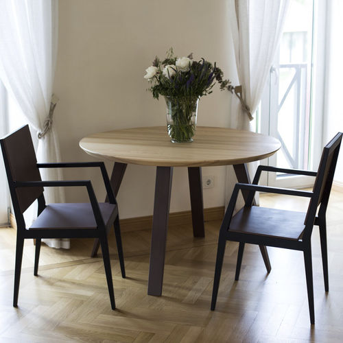 Tavolo da pranzo contemporaneo - FRIENDS (LARGE) - KD Stripes - in frassino / in legno compensato / con supporto in frassino