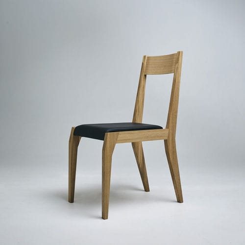Sedia contemporanea - OZO - KD Stripes - da interno / in pelle / in legno compensato