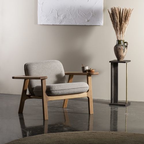 Chauffeuse contemporanea - COMB - Kristensen & Kristensen A/S - in tessuto / in legno / con cuscino rimovibile