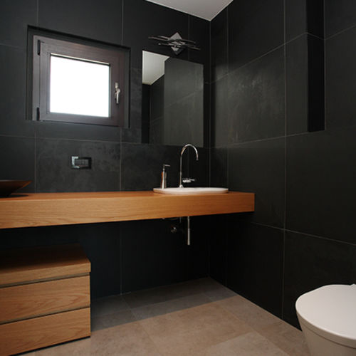 Piastrella in ardesia - NERO NOTTE - Marmotex SRL - opaca / da interno / da bagno