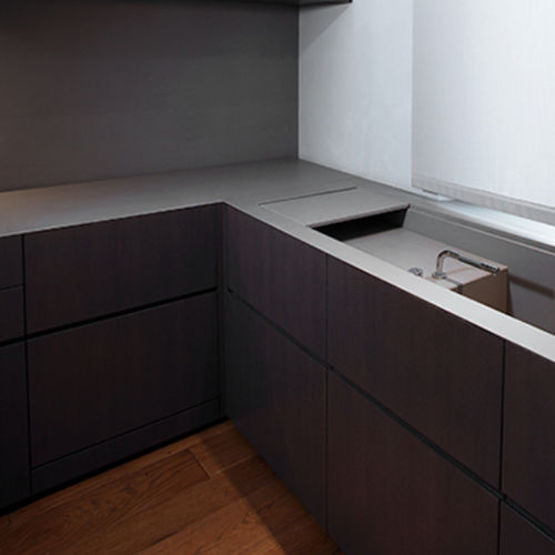 Piano di lavoro in pietra naturale - IPANEMA BLACK - Marmotex SRL - contract / da cucina / antimacchia