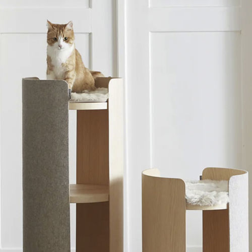 Cuscino per gatto in poliestere - TORRE - MiaCara - bianco
