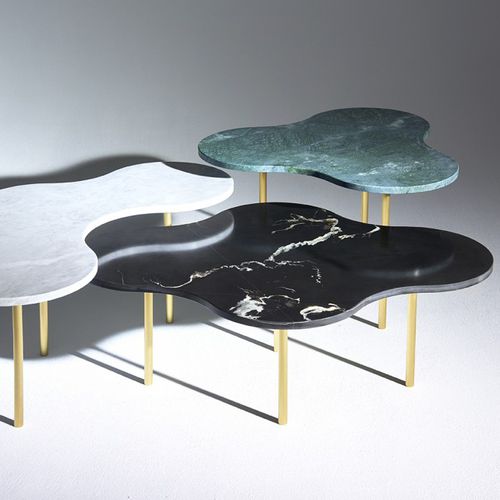 Tavolino basso contemporaneo - CAMO - NEOCRAFT GmbH - in vetro / in ottone / in marmo
