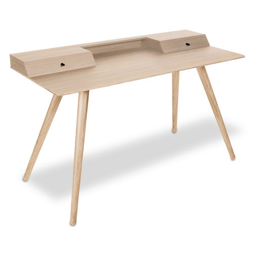 Scrittoio design scandinavo - STICK - PBJ Mobler ApS - in rovere / in legno massiccio / con vano contenitore