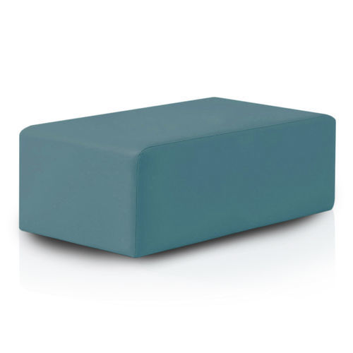 Pouf contemporaneo - POUFOMANIA - in tessuto spalmato PVC / rettangolare / grigio