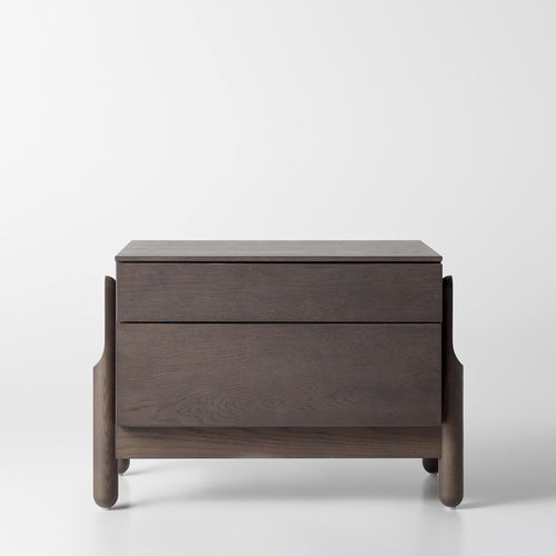 Comodino contemporaneo - ASH - ZEGEN - in rovere / in frassino / con supporto in quercia