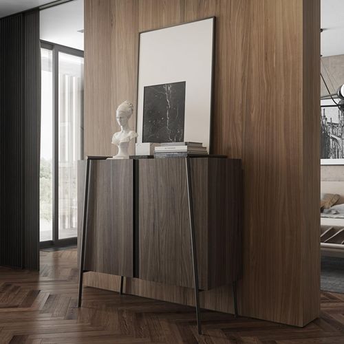 Credenza con piedi alti - DUOO - ZEGEN - contemporanea / impiallacciata in legno / in metallo