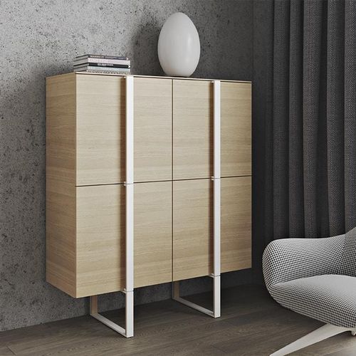 Credenza alta - GRID - ZEGEN - contemporanea / impiallacciata in legno / in laminato
