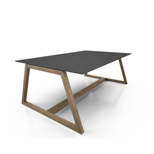 Tavolo da pranzo contemporaneo - LEMON - Black-Citrus - in legno massiccio / in ceramica / in marmo